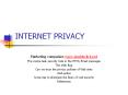 INTERNET PRIVACY PowerPoint PPT Presentation