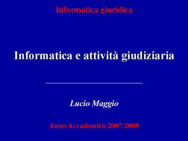 Informatica e attivit