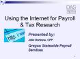 Using the Internet for Payroll PowerPoint PPT Presentation