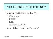 File Transfer Protocols BOF