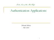 Authentication Applications