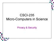 CSCI-235 Micro-Computers in Science