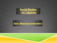 Conserving natural resources