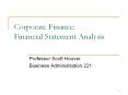 Corporate Finance: Financial Statement Analysis PowerPoint PPT Presentation