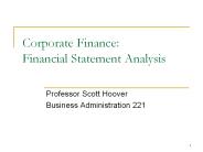 Corporate Finance: Financial Statement Analysis