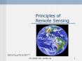 Principles of Remote Sensing PowerPoint PPT Presentation