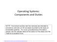 Operating Systems: Components and Duties PowerPoint PPT Presentation
