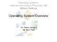 Operating System Overview  Dr. Sunny Jeong PowerPoint PPT Presentation