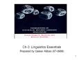 Ch-3: Linguistics Essentials PowerPoint PPT Presentation