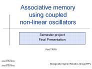 Associative memory using coupled non-linear oscillators