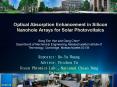 Optical Absorption Enhancement in Silicon Nanohole Arrays for Solar Photovoltaics PowerPoint PPT Presentation
