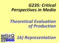 G235: Critical Perspectives in Media PowerPoint PPT Presentation