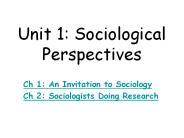 Unit 1: Sociological Perspectives