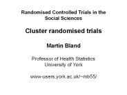 Randomised Controlled Trials in the Social Sciences