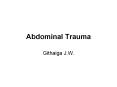 Abdominal Trauma PowerPoint PPT Presentation