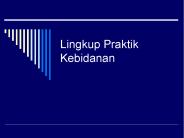 Lingkup Praktik Kebidanan