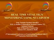 Real Time Vital Sign Monitoring Using NI Labview