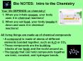 Bio NOTES: Intro to the Chemistry PowerPoint PPT Presentation