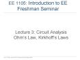 EE 1105: Introduction to EE Freshman Seminar PowerPoint PPT Presentation