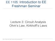 EE 1105: Introduction to EE Freshman Seminar