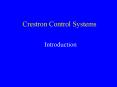 Crestron Control Systems PowerPoint PPT Presentation