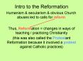 Intro to the Reformation PowerPoint PPT Presentation