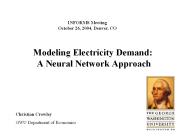 Modeling Electricity Demand: A Neural Network Approach