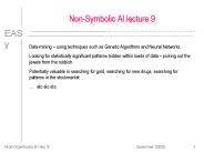 Non-Symbolic AI lecture 9