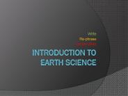 Introduction to Earth science