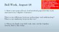 Bell Work, August 18 PowerPoint PPT Presentation
