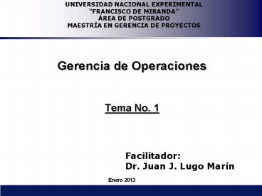 Gerencia de Operaciones