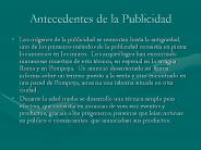 Antecedentes de la Publicidad