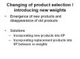 Changing of product selection / introducing new weights PowerPoint PPT Presentation