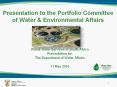 Presentation to the Portfolio Committee of Water PowerPoint PPT Presentation