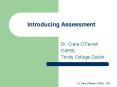 Introducing Assessment PowerPoint PPT Presentation