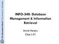 INFO-340: Database Management PowerPoint PPT Presentation
