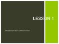 Introduction to Communication PowerPoint PPT Presentation