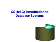 CS 405G: Introduction to Database Systems
