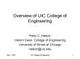 Overview of UIC College of Engineering PowerPoint PPT Presentation