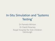 In-Situ Simulation and 
