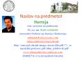 Naslov na predmetot Hemija PowerPoint PPT Presentation