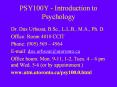 PSY100Y - Introduction to Psychology PowerPoint PPT Presentation