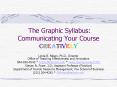 The Graphic Syllabus: Communicating Your Course Creatively PowerPoint PPT Presentation