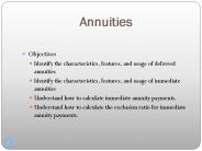 Annuities