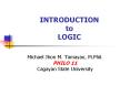 INTRODUCTION to LOGIC PowerPoint PPT Presentation