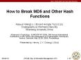 How to Break MD5 and Other Hash Functions PowerPoint PPT Presentation