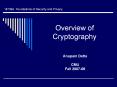 Overview of Cryptography PowerPoint PPT Presentation