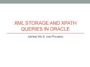 XML Storage and XPath Queries in Oracle