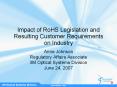 Impact of RoHS Legislation and Resulting Customer Requirements on Industry PowerPoint PPT Presentation