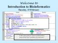 Introduction%20to%20Bioinformatics%20Tuesday,%2019%20February PowerPoint PPT Presentation